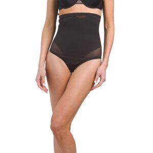 TC Black Hi Waist Sheer Shaping Thong